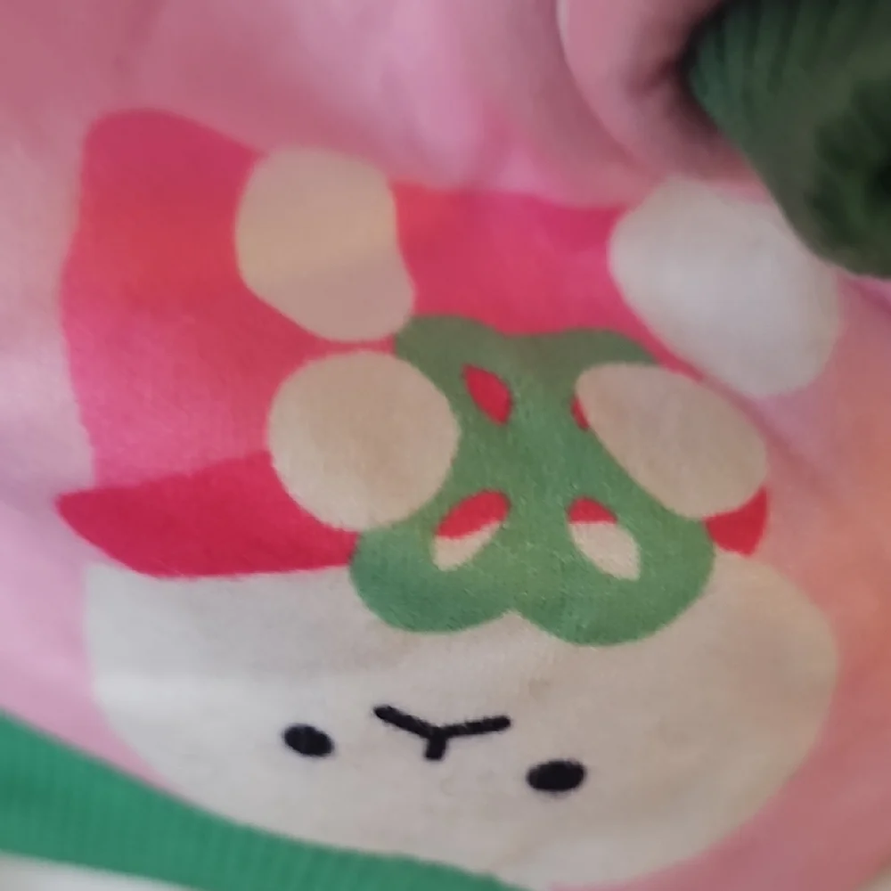 Pink and Green Dog Sweater with Bunny Design Fleece Lined Size Xsmall